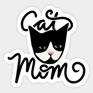 Tuxedo Cat Mom Sticker